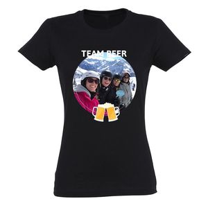 T-shirt voor vrouwen bedrukken - Zwart - XL