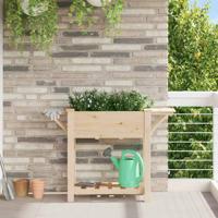 Tuin Bloempot Beige 111 x 37 x 76,5 cm Massief Vurenhout