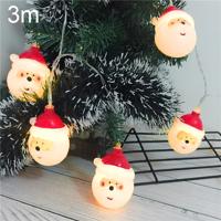 3m Santa Claus LED vakantie tekenreeks licht 20 LEDs USB plug warme Fairy decoratieve lamp voor Kerstmis Party slaapkamer (warm wit)