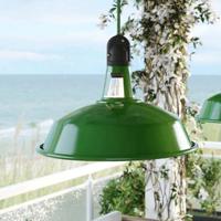 Hanglamp buiten groen &apos;Haven&apos; E27 fitting metaal IP65 38cm