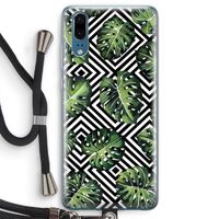 Geometrische jungle: Huawei P20 Transparant Hoesje met koord