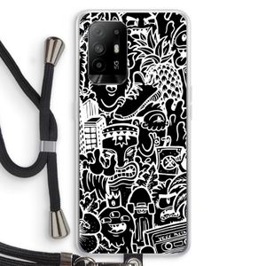 Vexx Black Mixtape: Oppo A94 5G Transparant Hoesje met koord