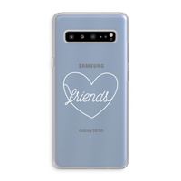 Friends heart pastel: Samsung Galaxy S10 5G Transparant Hoesje