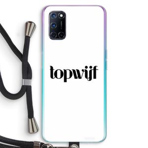 Topwijf Wit: Oppo A72 Transparant Hoesje met koord