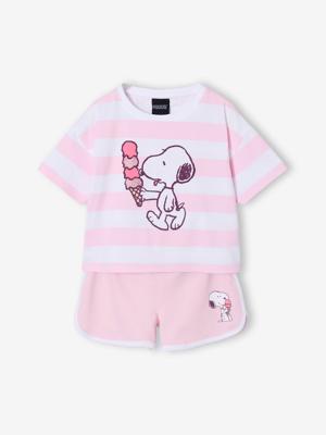 Gestreepte set voor meisjes SNOOPY roze, gestreept