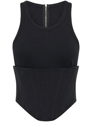 Dion Lee haut à design Float de corset - Noir