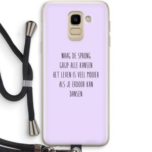 Sprong: Samsung Galaxy J6 (2018) Transparant Hoesje met koord