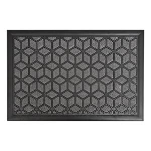 Deurmat - Long Island - grijs - rubber / kunststof - rechthoekig - 40 x 60 cm