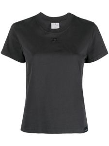 Courrèges t-shirt en coton à logo brodé - Gris