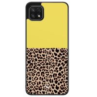 Samsung Galaxy A22 5G hoesje - Luipaard geel