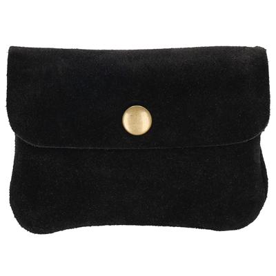 Charm London Suède Etui Portemonnee Elisa Zwart