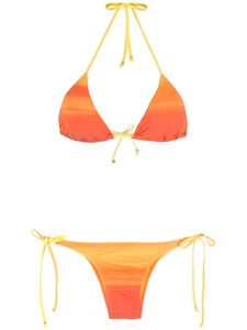 Amir Slama bikini à rayures - Orange