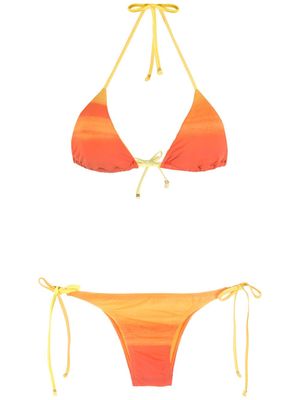Amir Slama bikini à rayures - Orange