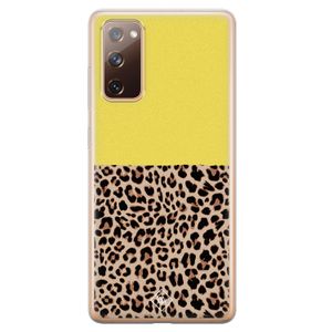 Samsung Galaxy S20 FE siliconen hoesje - Luipaard geel