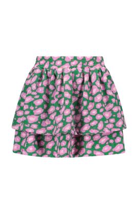 B.Nosy zomer rok meisjes - groen/roze AOP - 2-laags - Ruth