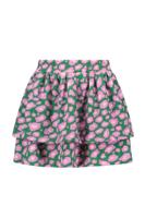 B.Nosy zomer rok meisjes - groen/roze AOP - 2-laags - Ruth