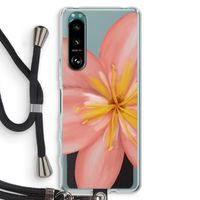 Pink Ellila Flower: Sony Xperia 5 III Transparant Hoesje met koord