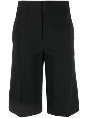 Co bermuda à taille haute - Noir