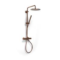 Regendouche set Blue Label Brondby | opbouw | Thermostaatkraan | 2-weg | Rond | Geborsteld brons