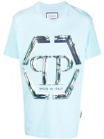 Philipp Plein t-shirt en coton à logo imprimé - Bleu - thumbnail