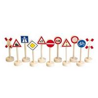 Simply For Kids houten verkeersborden 12 stuks