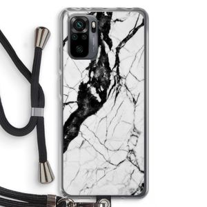 Witte marmer 2: Xiaomi Redmi Note 10 Pro Transparant Hoesje met koord
