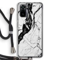 Witte marmer 2: Xiaomi Redmi Note 10 Pro Transparant Hoesje met koord