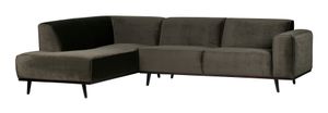 BePureHome Loungebank 'Statement' Velvet, Links, kleur Groen