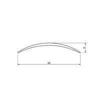 Roval afdekprofiel - aluminium - 40x6 mm - 1000 mm