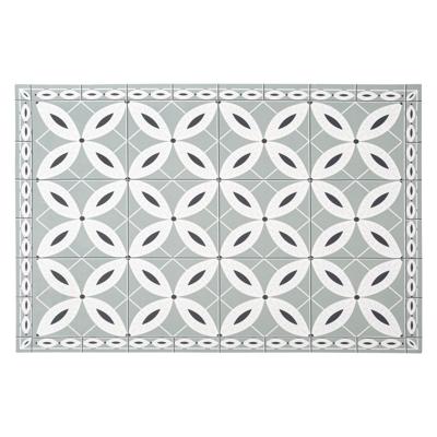 Tafel placemat mozaiek print - grijs - vinyl - 45 x 30 cm - Onderleggers