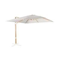 sweeek - Vierkante offset parasol 3x3m, paal met houteffect