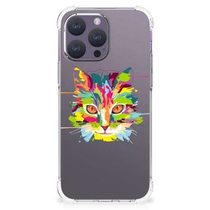 iPhone 15 Pro Max Stevig Bumper Hoesje Cat Color