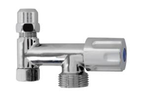 Kirchhoff Extra ventiel voor apparaataansluiting, chroom, 3/8"H x 3/4"ET x 3/8"I x 10 mmQ, met terugslagklep - 986294148