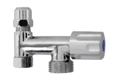 Kirchhoff Extra ventiel voor apparaataansluiting, chroom, 3/8"H x 3/4"ET x 3/8"I x 10 mmQ, met terugslagklep - 986294148