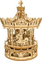 Robotime Romantic Carousel Houten Modelbouw Muziekdoos DIY