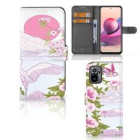 Xiaomi Redmi Note 10S | 10 4G | Poco M5s | Telefoonhoesje | Met pasjeshouder | Bird Standing
