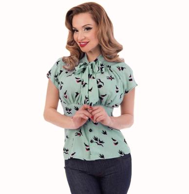 42% korting | Harlow Chiffon Tie Top Aqua-XXXXL