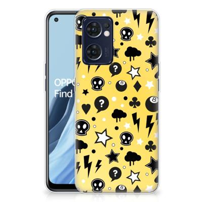 Silicone Back Case OPPO Reno 7 5G | Find X5 Lite Punk Geel Silicone Back Case OPPO Reno 7 5G | Find X5 Lite Punk Geel