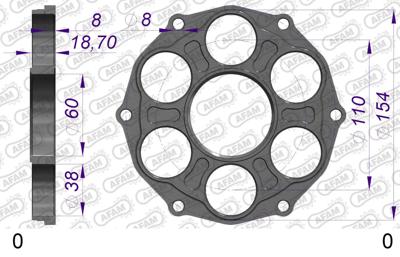 AFAM Sprocket carrier aluminum black 6 hole mil