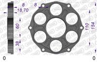 AFAM Sprocket carrier aluminum black 6 hole mil