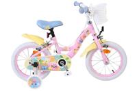 Stich Disney stitch kinderfiets - meisjes - 14 inch - roze - twee handremmen