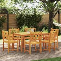 Tuinstoel 6 pcs Bruin 56 x 56 x 90 cm Massief acaciahout