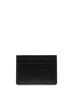 Jil Sander porte-cartes en cuir à logo imprimé - Noir