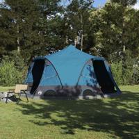 Dome Tent 4-Person met dak met opslag Blauw 505 x 450 x 248 cm