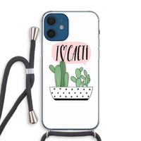 I love cacti: iPhone 12 Transparant Hoesje met koord