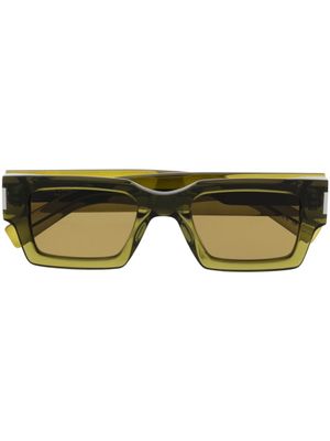 Saint Laurent Eyewear lunettes de soleil à monture carrée - Vert