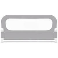 Opvouwbaar Bedhekje voor Peuters Verstelbaar Babybedhekje met Afneembare Oxford-Stofbekleding en Stevig U-vormig Frame Valbeveiliging met Y-vormig Gordelsysteem en Gesp-M-Grijs