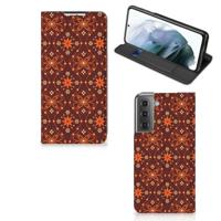 Samsung Galaxy S21 FE | Hoesje met Magneet | Batik Brown