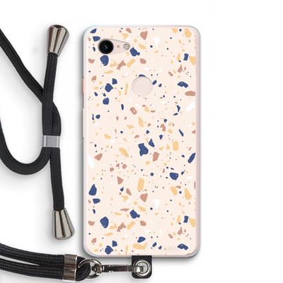 Terrazzo N°23: Pixel 3 XL Transparant Hoesje met koord