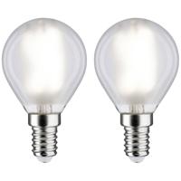 Paulmann 28919 LED-lamp Energielabel F (A - G) E14 Kogel 4.8 W = 40 W Neutraalwit (Ø x h) 45 mm x 78 mm 2 stuk(s)